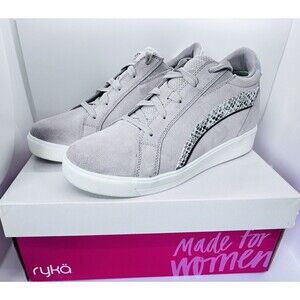 Ryka Wedge - Store Return Gain Height Sneakers Women's 8.5 W Grey Fashion Snake